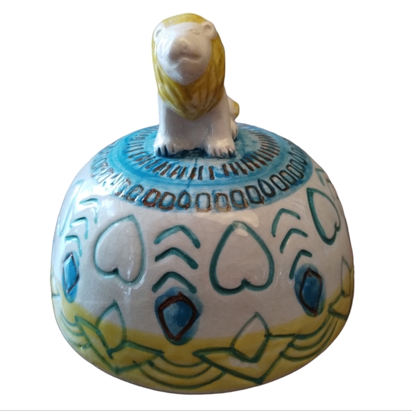 Anthropologie Dome Lid for butter dish Lion - Picture 3 of 6